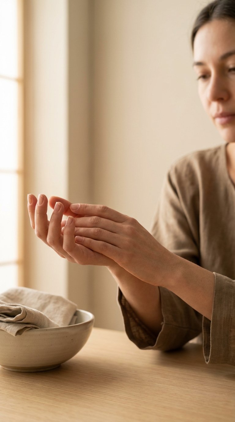 Profissional com foco no toque consciente